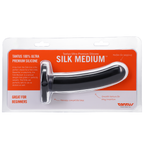Silk Medium Silicone Dildo Black