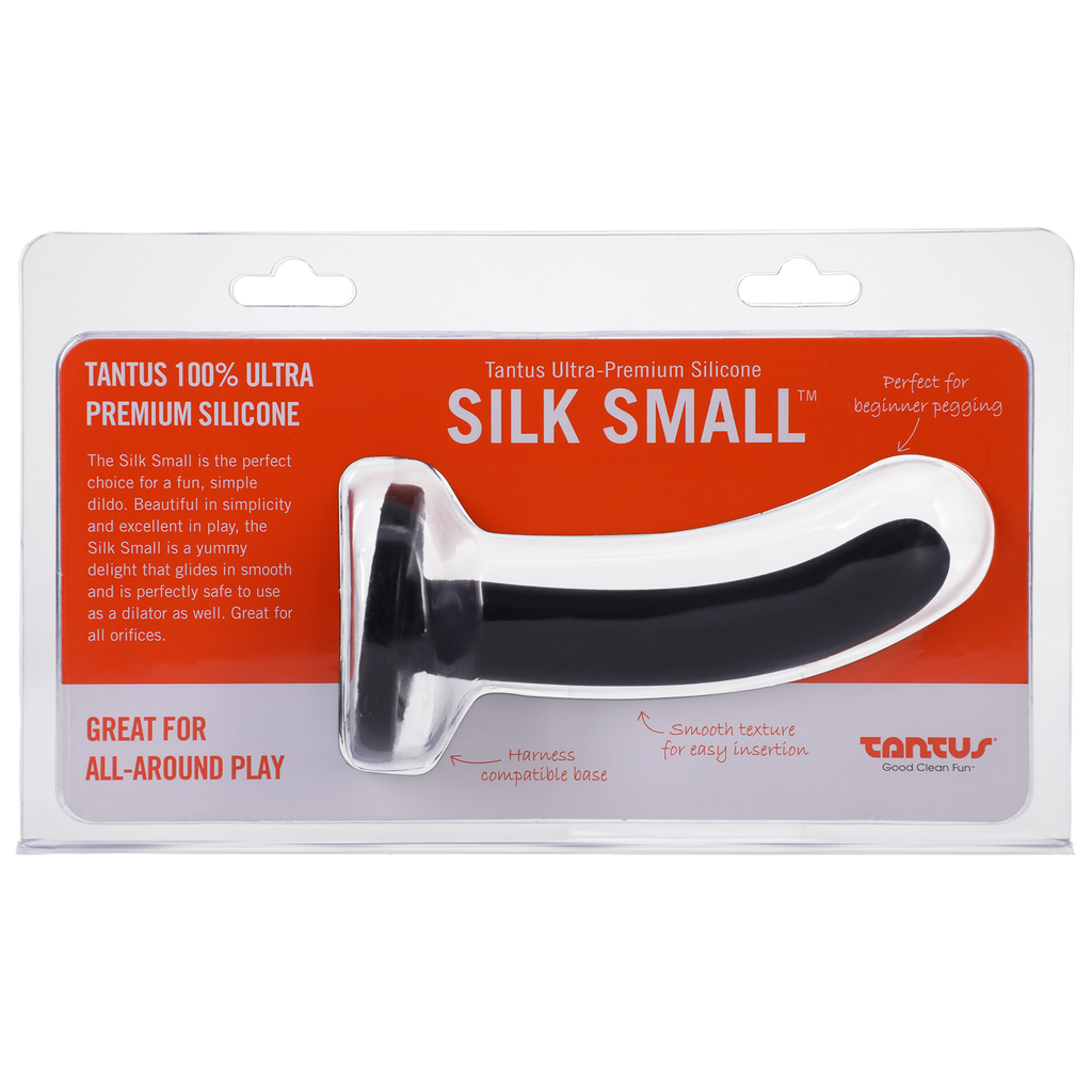 Tantus Silicone Silk Small Silicone Dildo Black