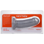 They/Them  Super Soft Silicone Dildo Silver