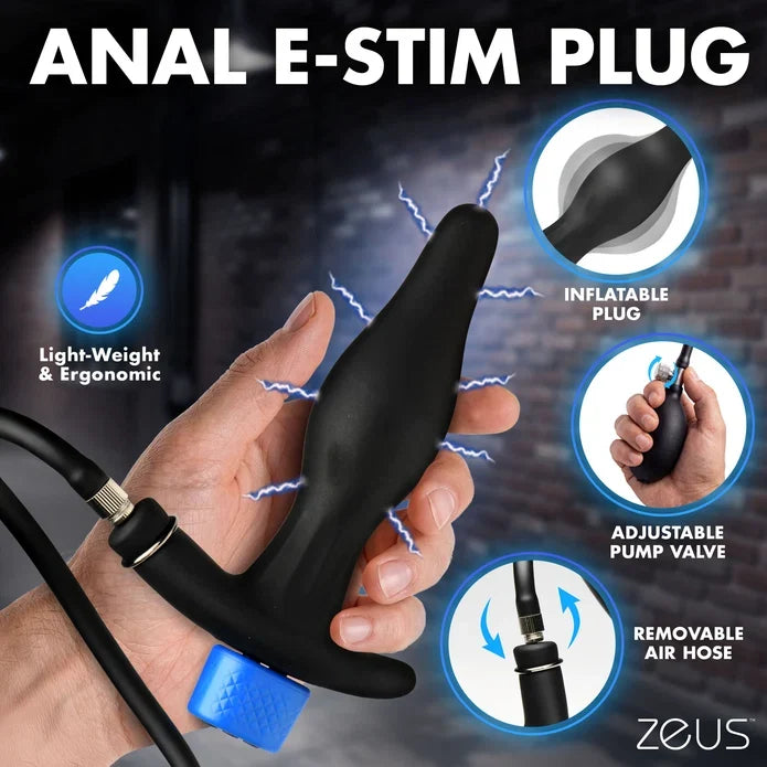 Inflatable Anal Plug & Urethral Sound E-Stim Kit w/remote