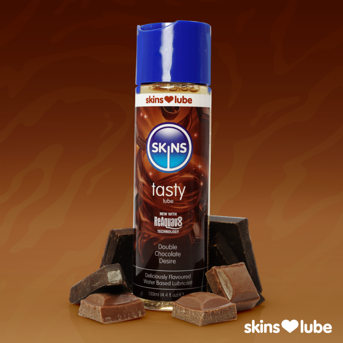 Skins Double Chocolate Water Based Lubricant 4.4 fl oz (130ml)
