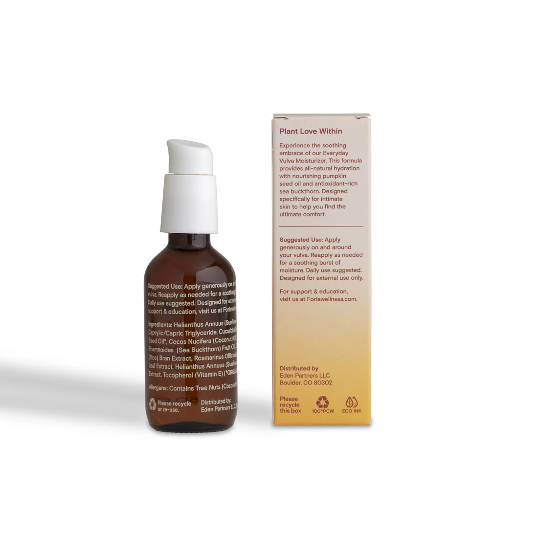 FORIA Vibrance Everyday Vulva Moisturizer with Organic Botanicals 50.6ml / 1.7oz