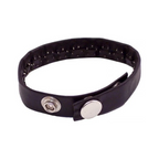 Leather Pin Prick Cock Strap In Clamshell Black