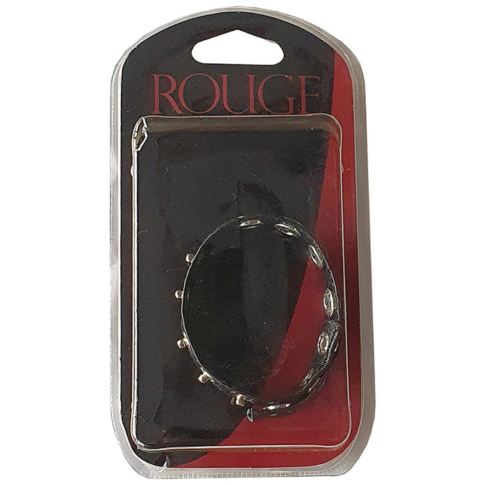 Leather Single Multi Snap Cock Strap / Silver Snap Buttons