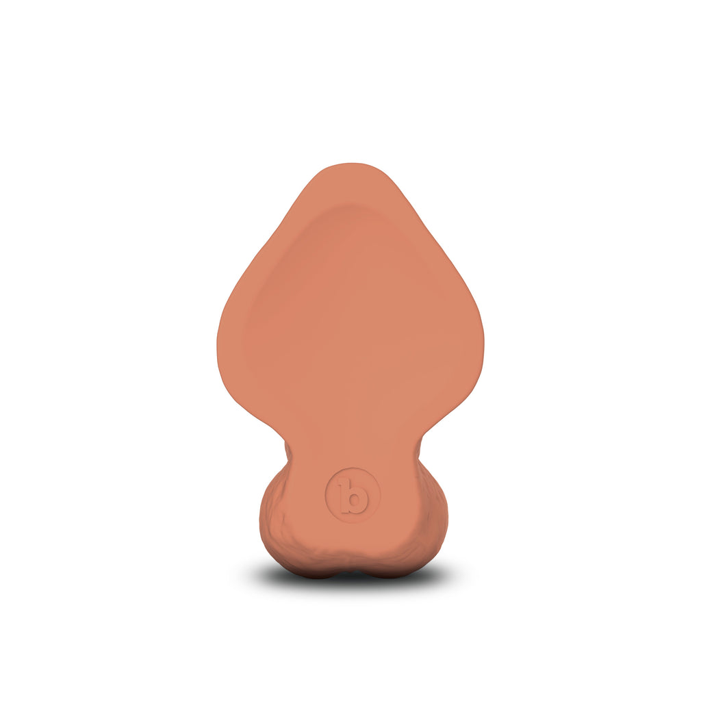 b-vibe Slipskin Realistic Silicone 8" Dildo – Curvy Mocha
