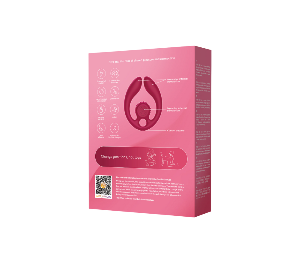 SVibe Snail GIZI Duo Couples Stimulator, burgundy