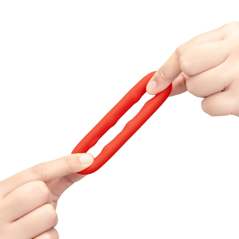 FLEX RING GRIP - ULTRA SOFT SILICONE COCK RING - RED