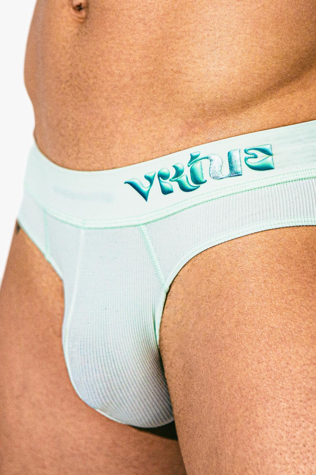 Mens Large - JockVStrap Rib Briefs - Mint
