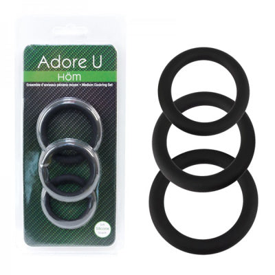 Adore U Höm - Medium Cockring Set - Black