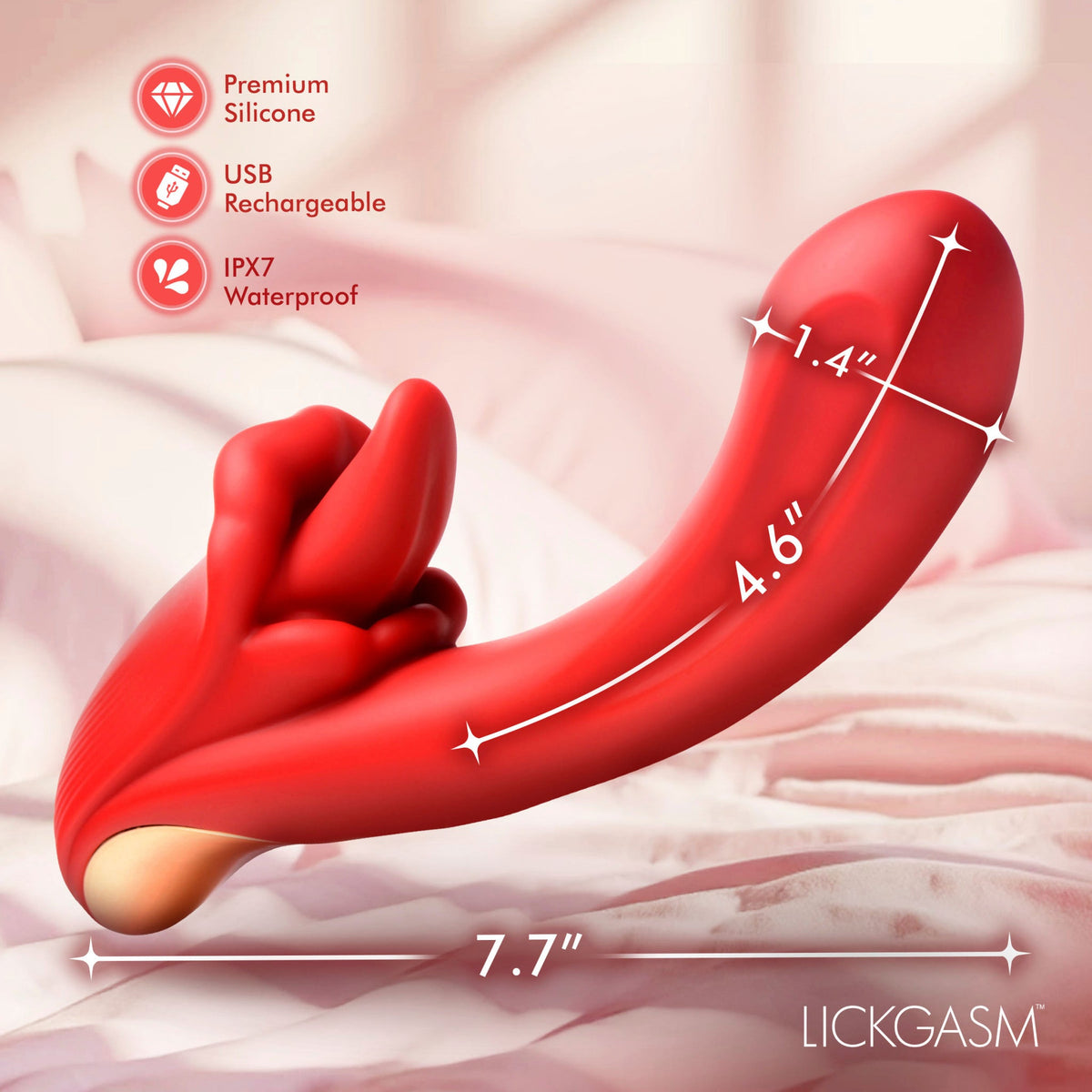 Lusty Licker Licking Silicone Vibrator