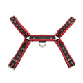 PVC O.T.H Front Harness Black with Red Piping / Large/XL