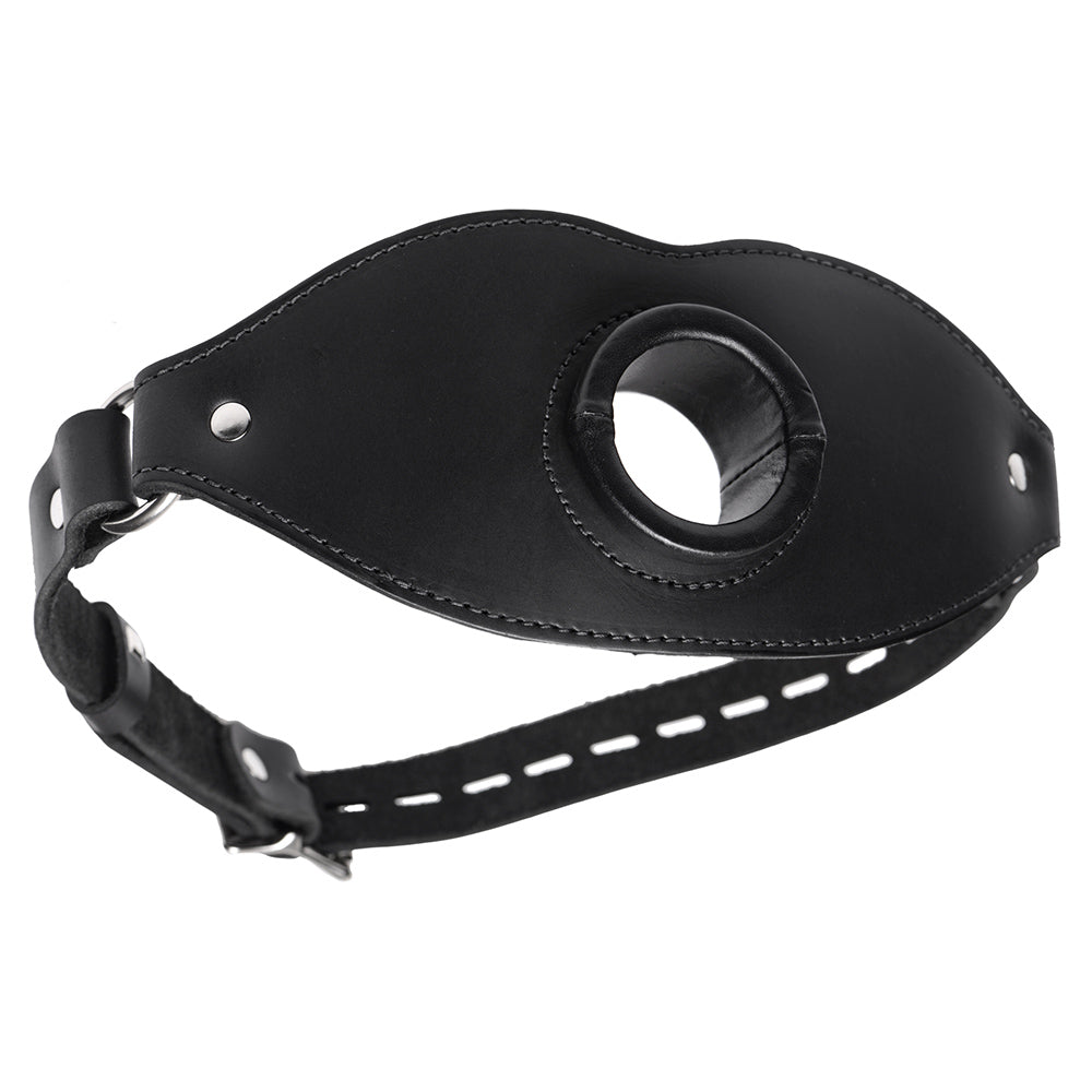 Leather Locking Open Mouth Feeder Gag