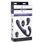 10X Mighty Rider Vibrating Strapless Strap-on - Black