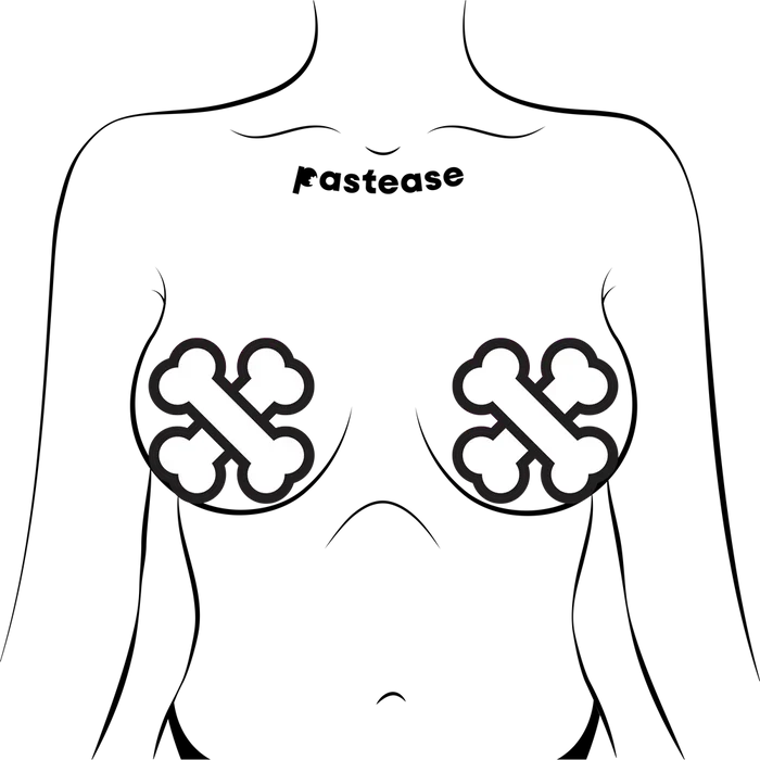 White Crossbone Breast Pasties