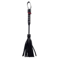 Mini Leather Flogger 10" - Black