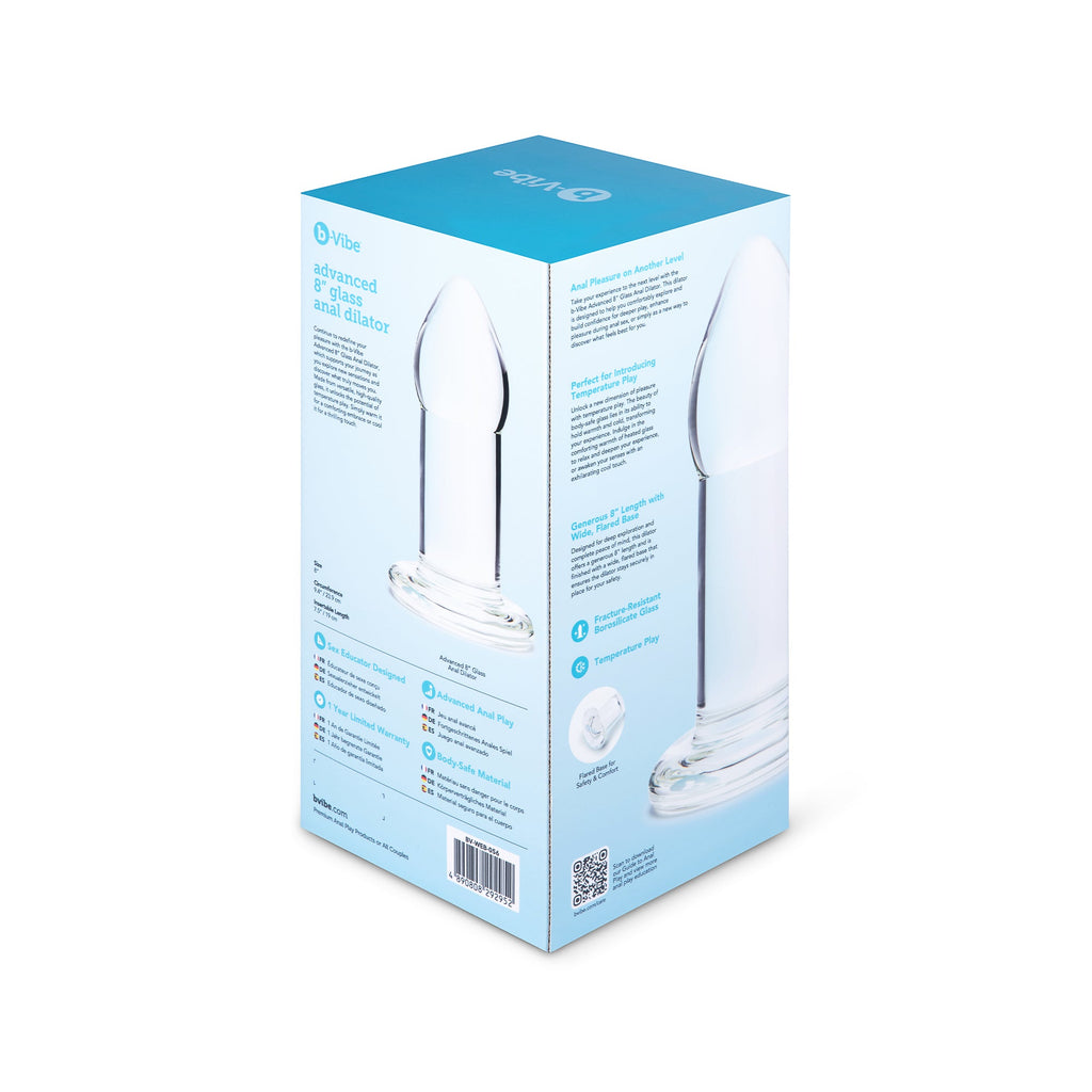 b-Vibe Advanced 8-Inch Glass Anal Dilator