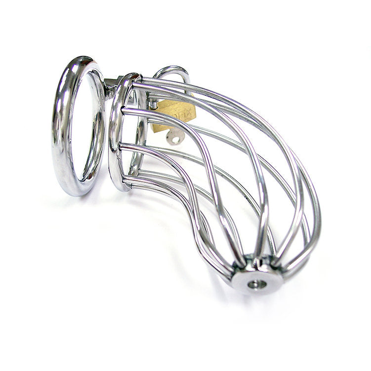 Stainless Steel Chasity Cock Cage with Padlock