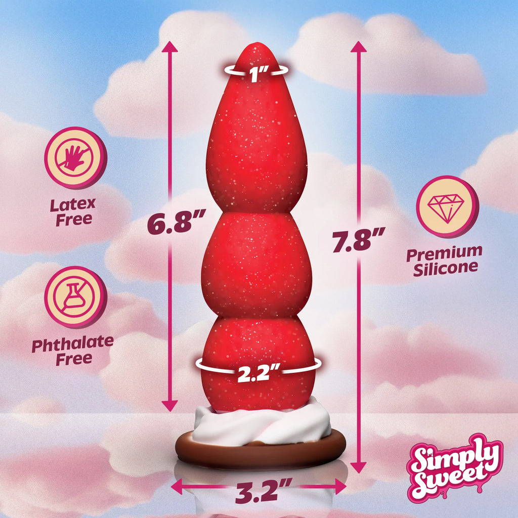 Strawberry Sweet Cream Premium Silicone Dildo