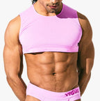 Unisex Medium - Mini Crop Top Sheer - Taffy