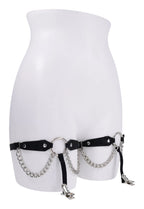 Chain Lace Garters - Black