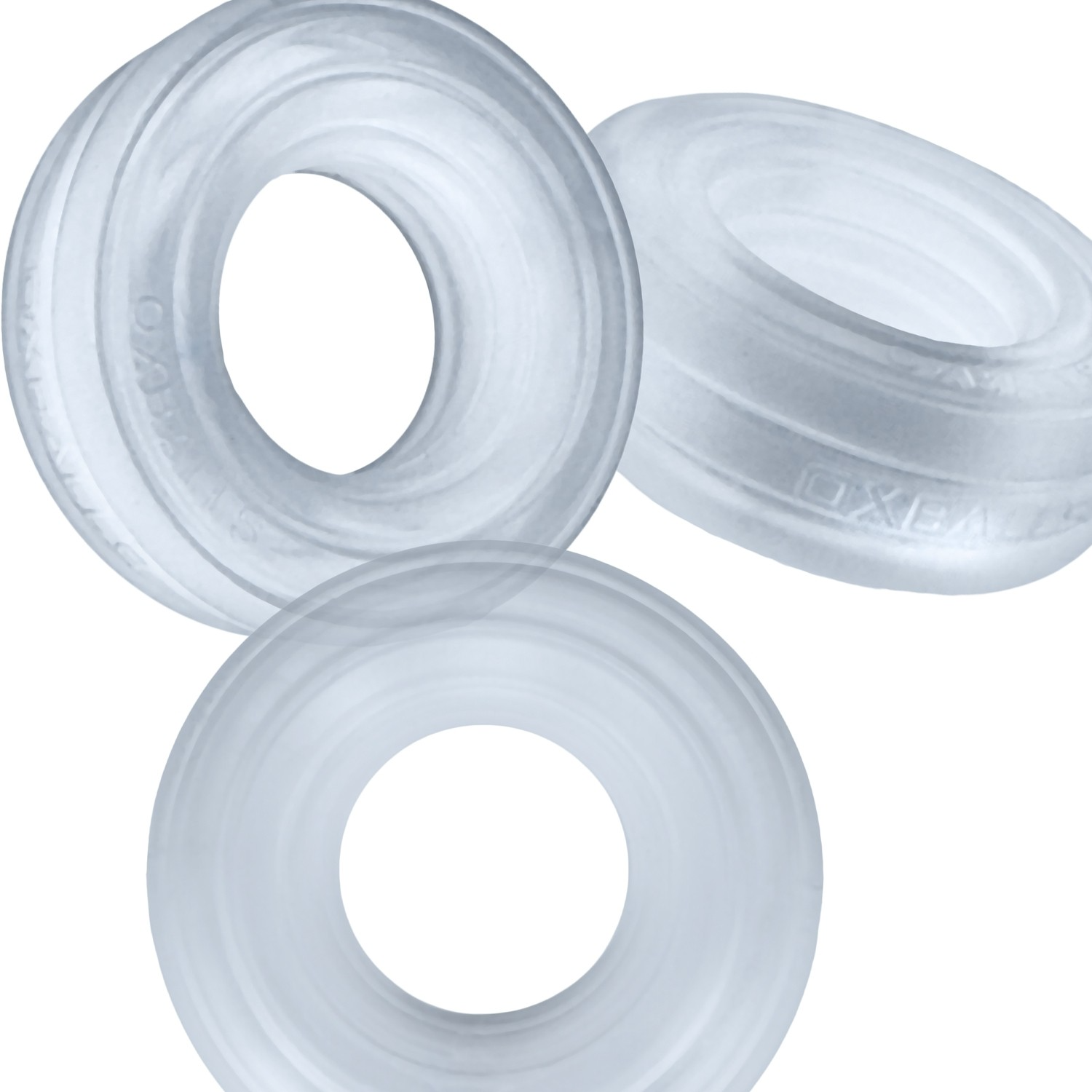 ROTO grooved gripper-ribbed cockring CLEAR STEAM