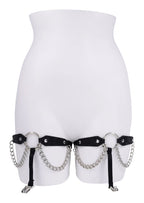 Chain Lace Garters - Black