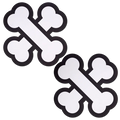 White Crossbone Breast Pasties