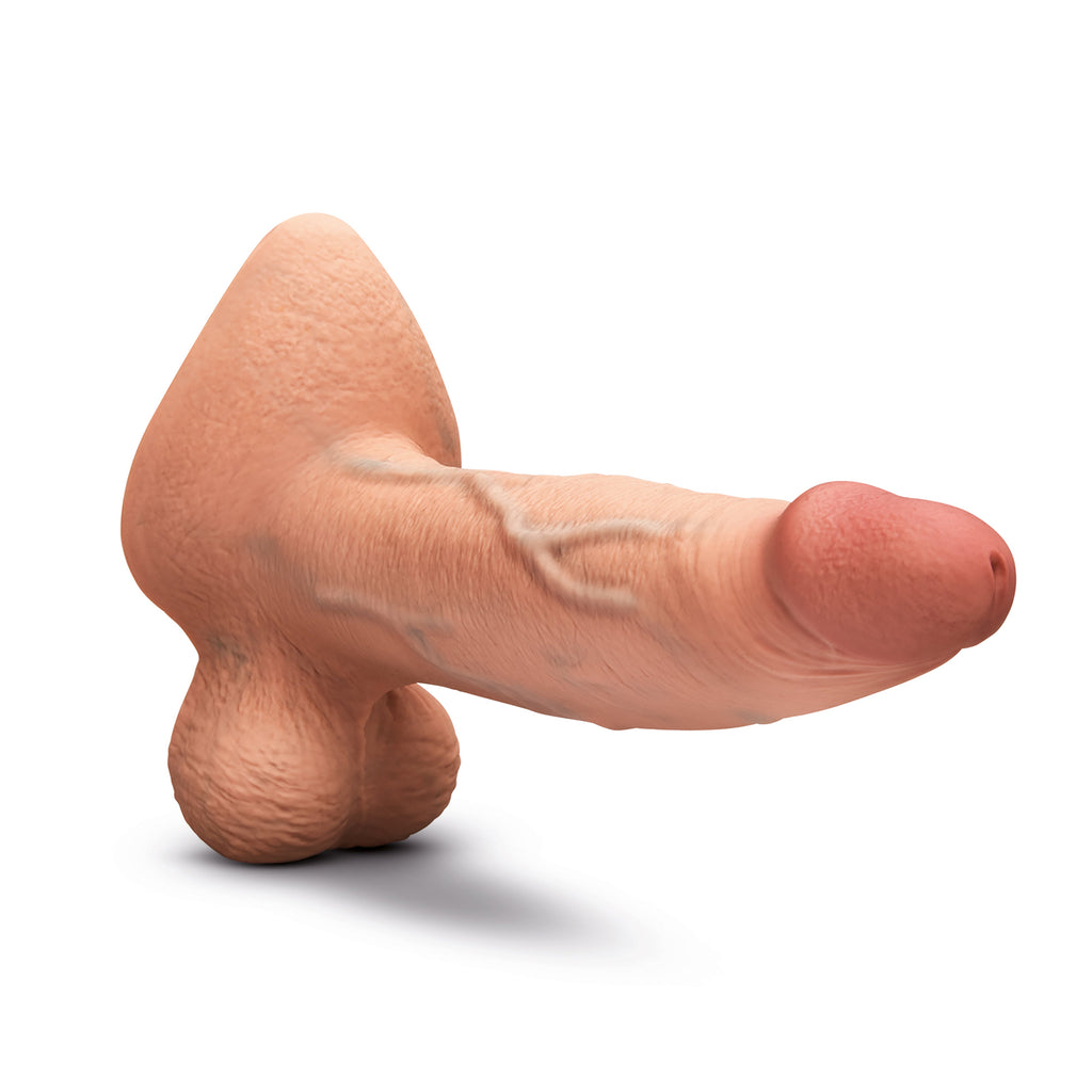 b-Vibe Slipskin Realistic Silicone Dildo 9" Girthy Mocha