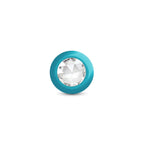TEAL Ombre - SMALL Cheeky Charms Eluxe Vibrating  Plug With Remote - Clear Gem