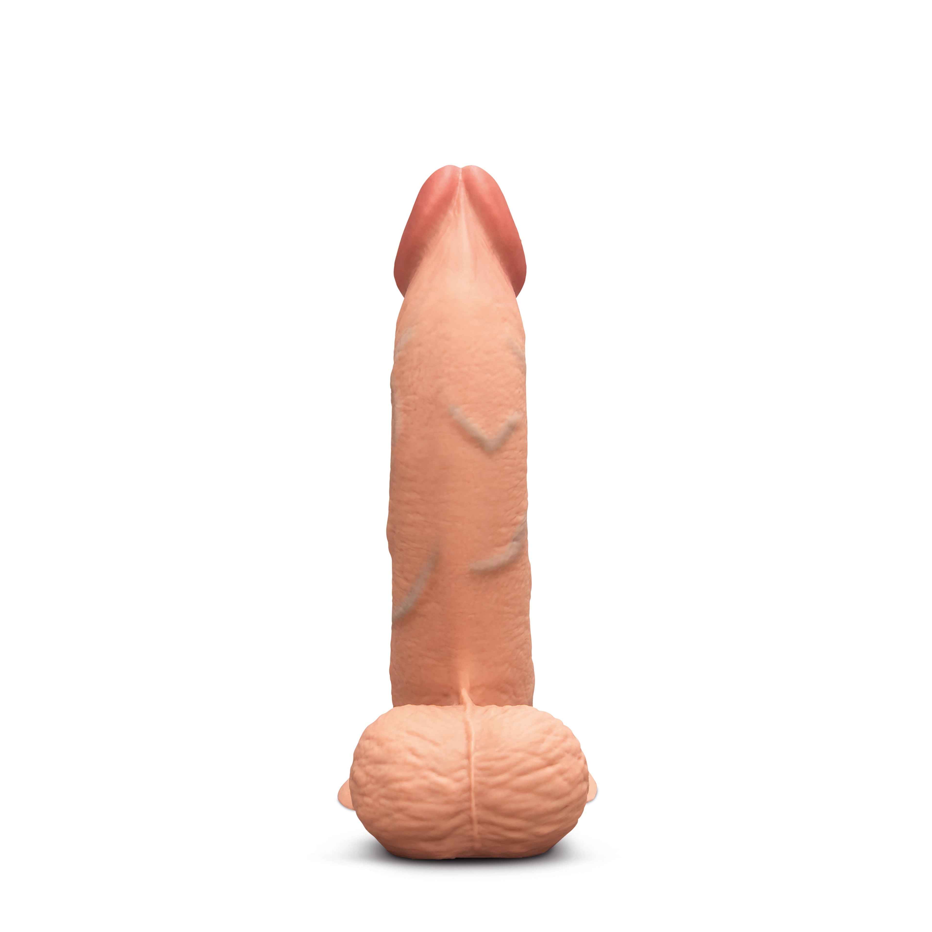 b-vibe Slipskin Realistic Silicone 8" Dildo – Curvy Mocha