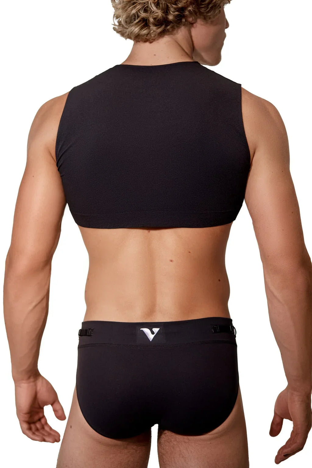 Unisex Small - Mini Crop Top Sheer - Black