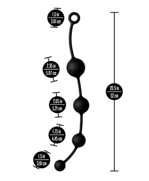 Anal Adventures Platinum X-Large Anal Beads