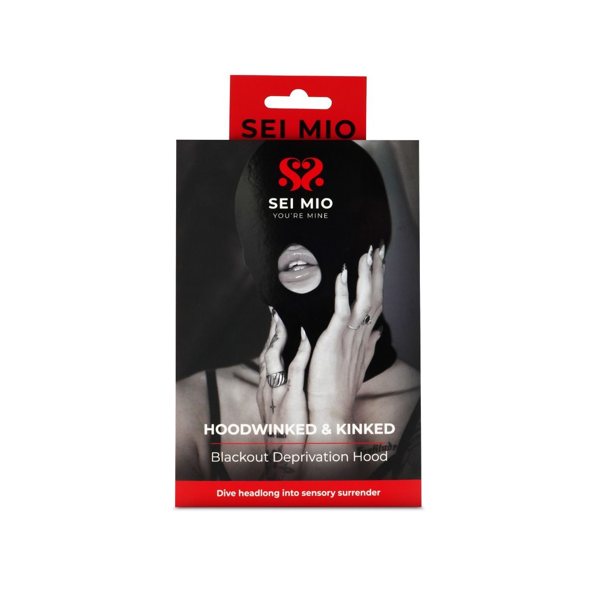 SEI MIO - Hoodwinked and Kinked - Deprivation Hood with Blackout Panel