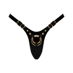 LEATHERETTE HARNESS FABULOUS - ONE SIZE - BLACK GLOSSY
