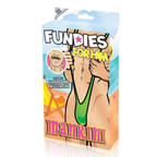 FUNDIES Mankini w/ fake moustache - OS - GREEN