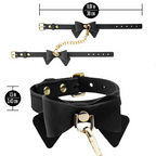 Temptasia Ardor - Silicone Wrist & Ankle Restraints - Black with Bow