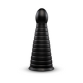CONE - 10" TAPERED & RIBBED DILDO WITH SUCTION CUP