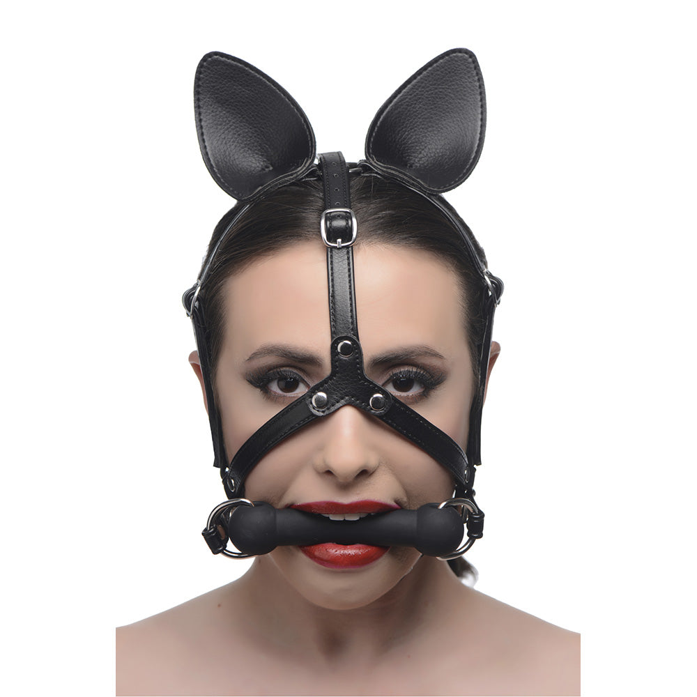 Dark Horse Pony Head Harness with Silicone Bit
