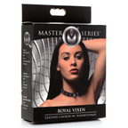 Royal Vixen Leather Choker Rhinestones