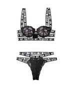 Not Your Bitch Lace Bra & Cutout Panty Set