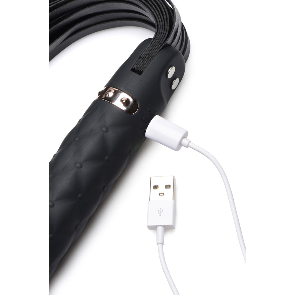 Vibra-Lasher 9X Vibrating Silicone Dildo Flogger