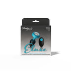 TEAL Ombre - SMALL Cheeky Charms Eluxe Vibrating  Plug With Remote - Clear Gem