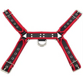 PVC O.T.H Front Harness Black with Red Piping / Small/Medium