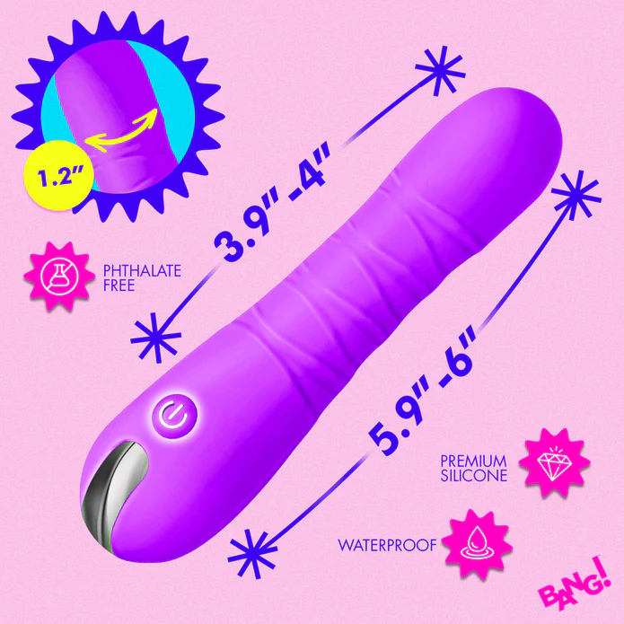 Thrusting Silicone Dildo - Purple