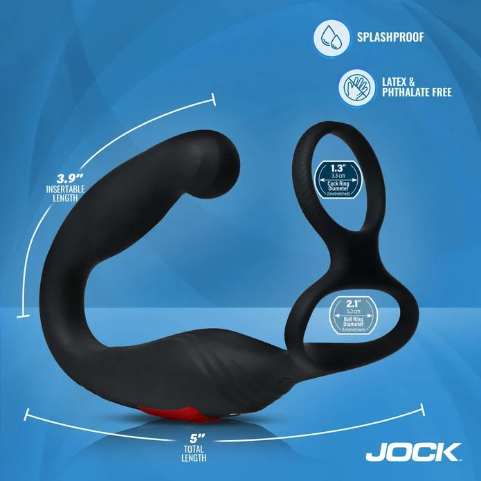 Axis Gyrating Prostate Vibrator with C-Ring w/ remote