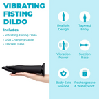 VIBRATING SILICONE FISTING DILDO