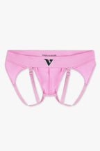 Mens Large - JockVStrap Sheer Briefs - Taffy