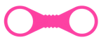 Large Hot Pink Silicone Cuffs