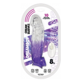 DREAM BOY - CREAM SLEEVE - PENIS SLEEVE WITH MULTI-SPEED RECHG BULLET DUAL COLOR 8" PURPLE