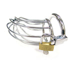 Stainless Steel Chasity Cock Cage with Padlock